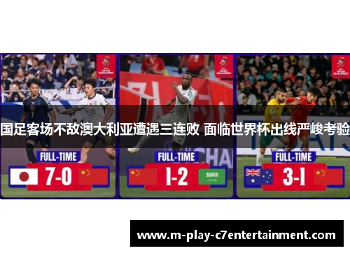 国足客场不敌澳大利亚遭遇三连败 面临世界杯出线严峻考验